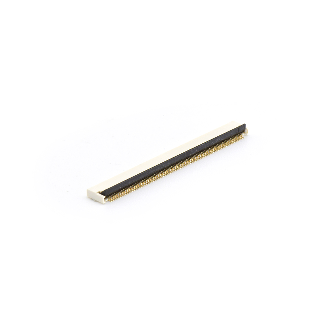 F0502 FPC FFC连接器Pitch 0.50mm H2.0mm卧贴后掀盖双面接 FPC 80Pin本色 镀全金G/F